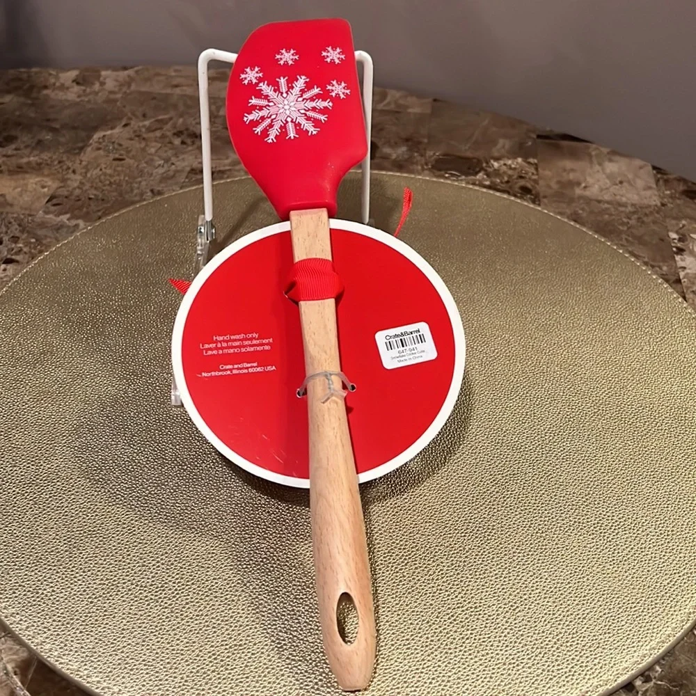 Crate & Barrel Snowflake Cookie Cutter and Spatula Set